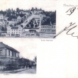P�edstava o budouc�m vzhledu obce. Hostinec u n�dra��.Datov�no rokem 1900