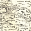 Satalice na Mullerov map ech z r. 1720. Jak je vidt prochzela tudy hlavn cesta na Nymburk