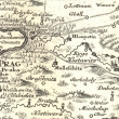 Satalice na Mullerov� map� �ech z r. 1720. Jak je vid�t proch�zela tudy hlavn� cesta na Nymburk
