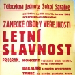 Plakt zvouc na slavnostn oteven obory pro veejnost v r. 1949