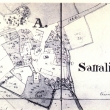 Katastr�ln� mapa Satalic z r.1850