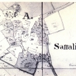 Katastrln mapa Satalic z r.1850